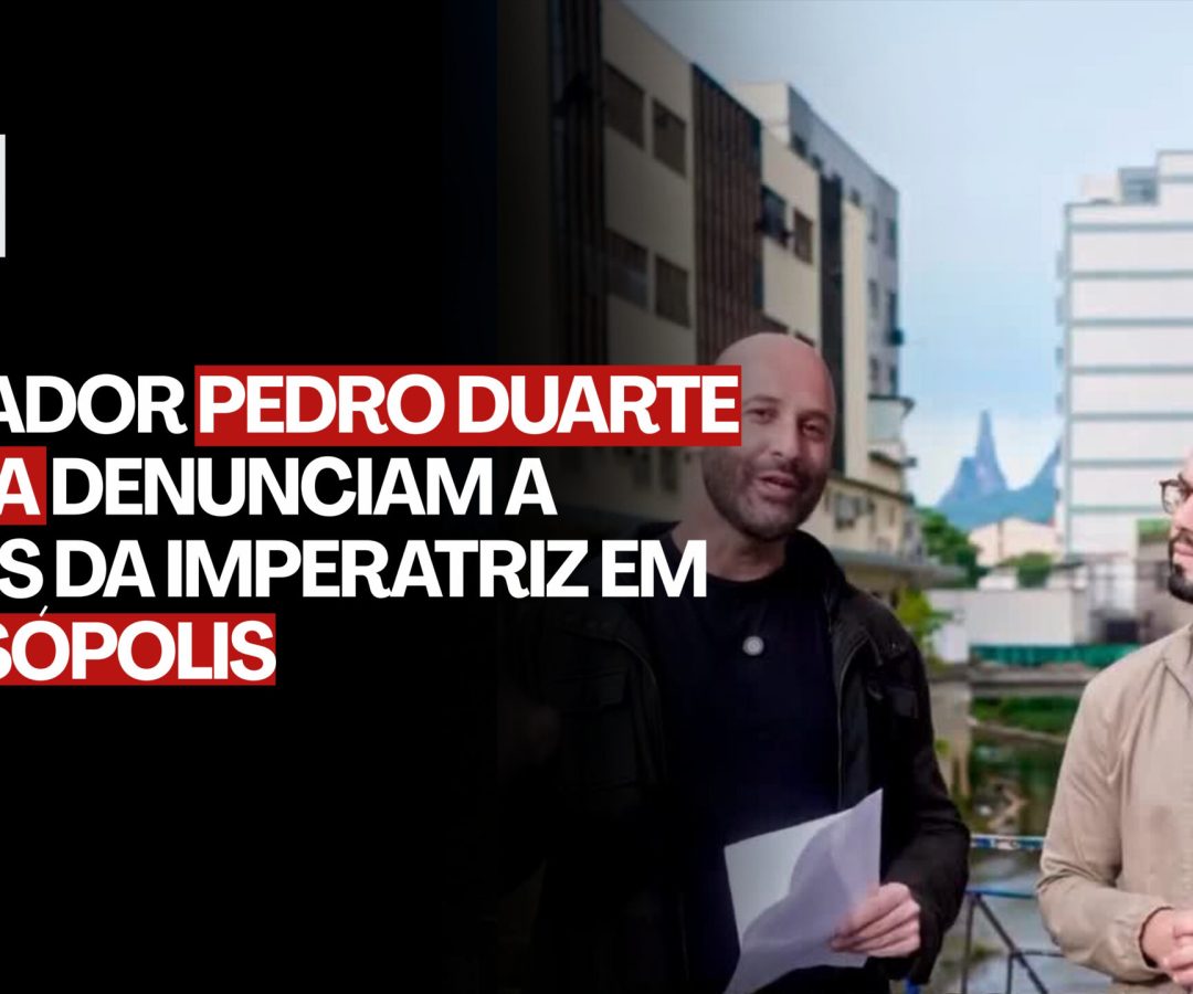 O vereador Pedro Duarte e Azra El Akbar denunciam omissão da prefeitura de Teresópolis na fiscalização da concessionária Águas da Imperatriz.
